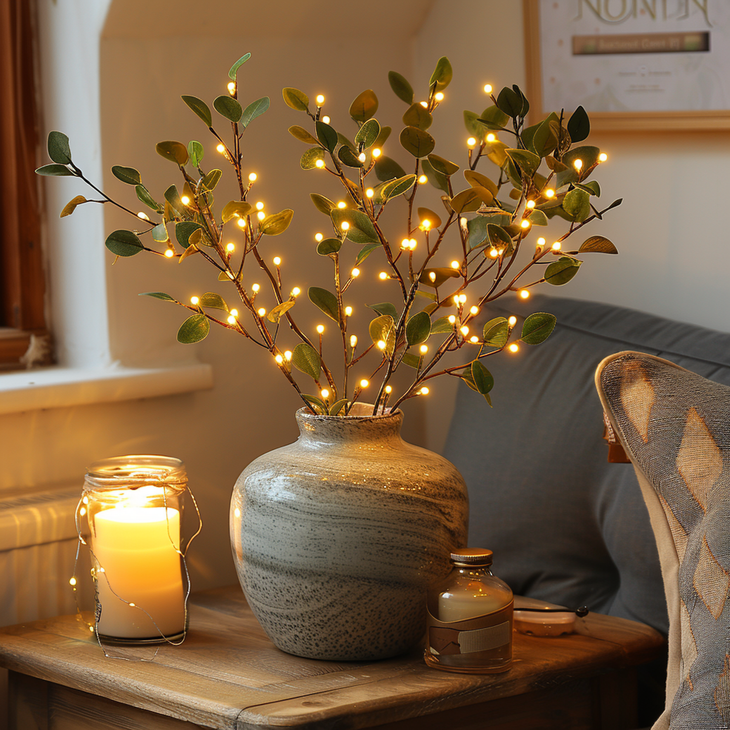 Fairy Light Olive Branch | Led