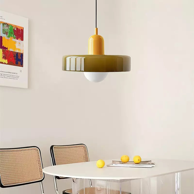 Pendant Lamp Made of Coloured Glass