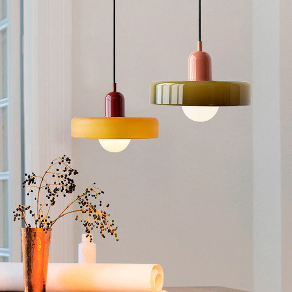 Pendant Lamp Made of Coloured Glass