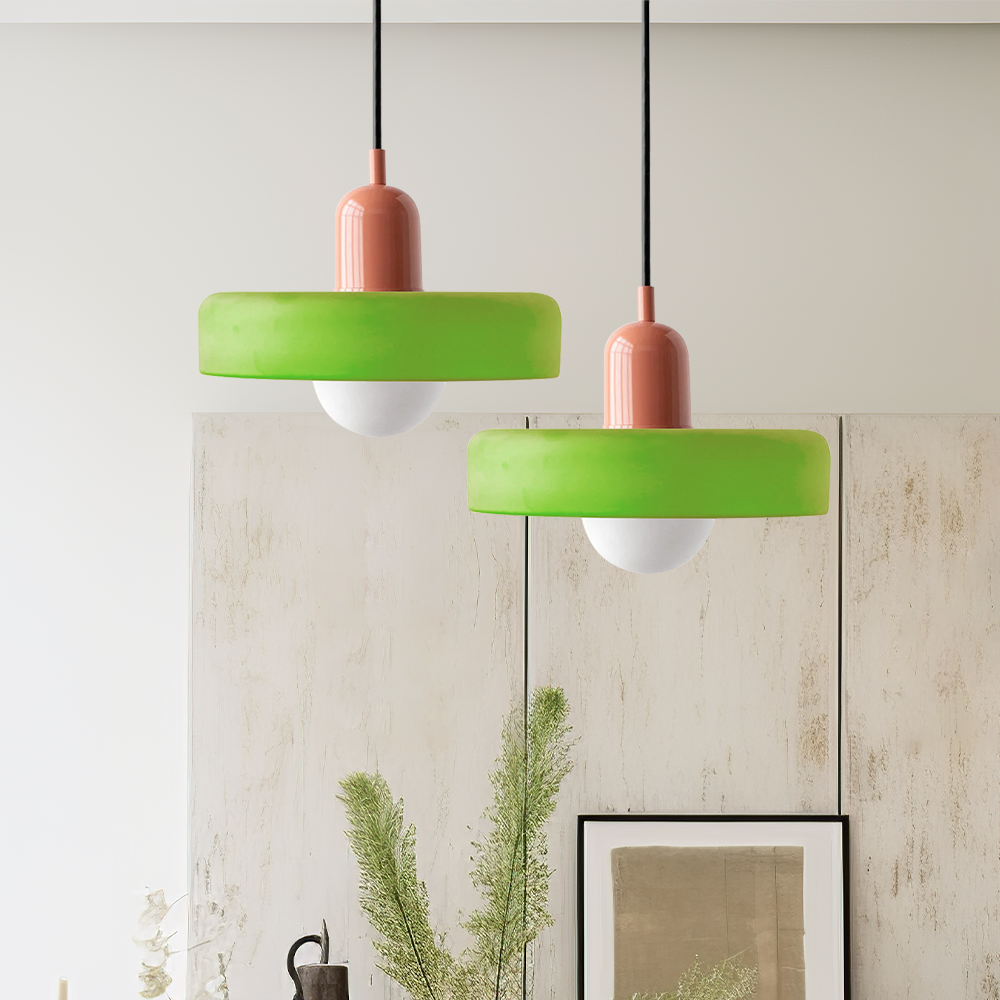 Pendant Lamp Made of Coloured Glass