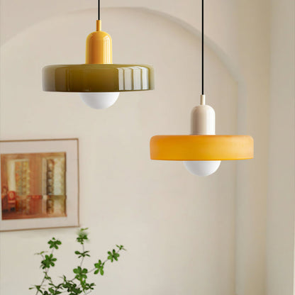 Pendant Lamp Made of Coloured Glass