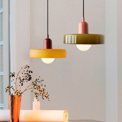 Pendant Lamp Made of Coloured Glass