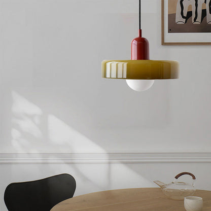 Pendant Lamp Made of Coloured Glass
