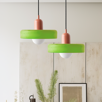 Pendant Lamp Made of Coloured Glass
