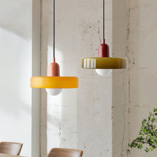 Pendant Lamp Made of Coloured Glass